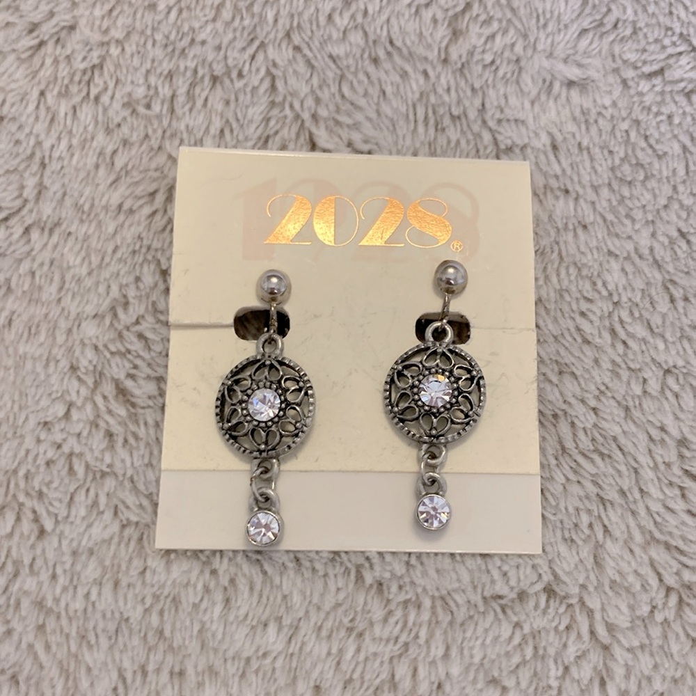 Silver clip on earrings